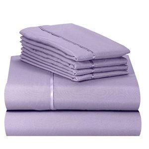 6 PC Sheet Set Bamboo Sheets Deep Pockets 18" Eco Friendly - Periwinkle Color